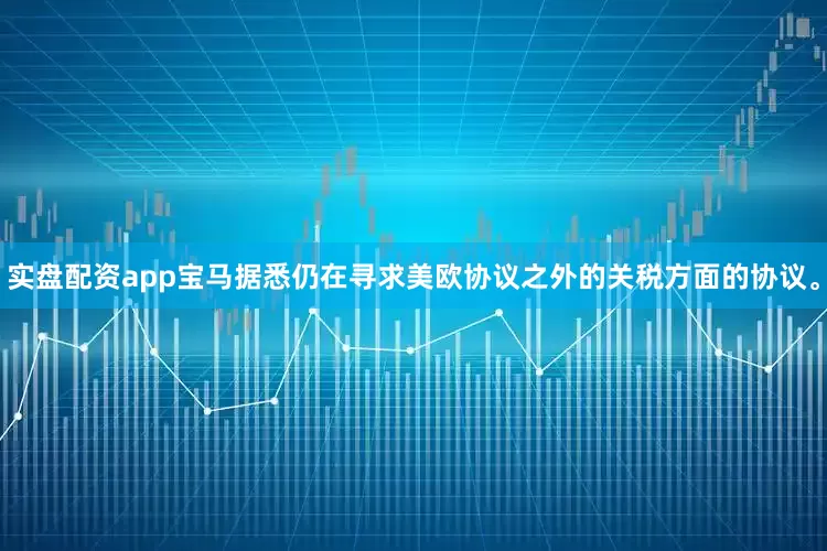实盘配资app宝马据悉仍在寻求美欧协议之外的关税方面的协议。